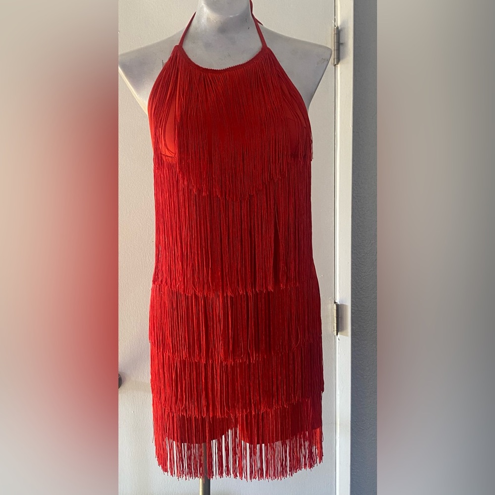Red Fringe Dress